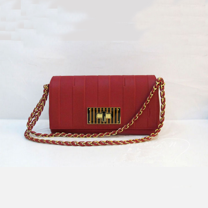 F8037 Fendi in pelle Cowskin Genuine Red